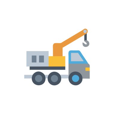 İnşaat vinç düz simgesi