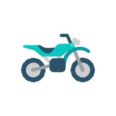 Motosiklet simgesi vektörü web ve mobil uygulama tasarımınız için beyaz arkaplanda izole edildi, motosiklet logosu kavramı