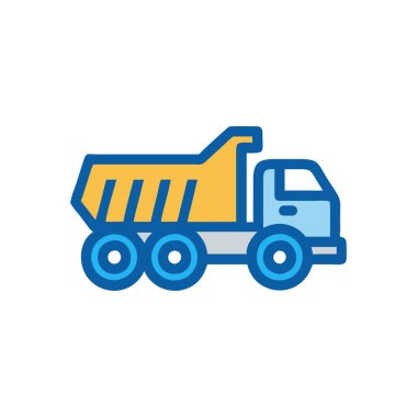 Kum vektörü dizaynlı kamyon