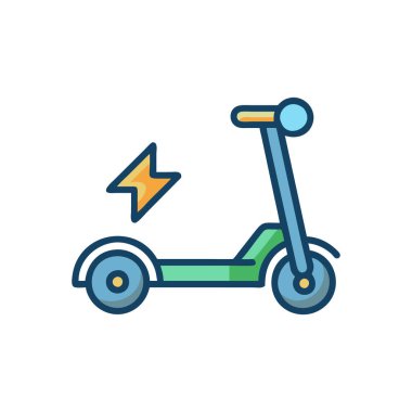 Elektrikli bisiklet ikonu. vektör.