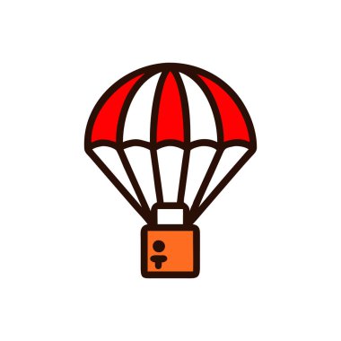 paraşüt hava balonu renk vektörü