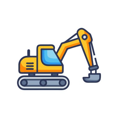 Endüstriyel robot ikon vektörü. Grafik ve web tasarımınız, logonuz, mobil uygulamanız için izole edilmiş kontur sembolü.