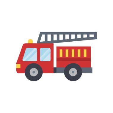 vector illustration of fire truck icon
