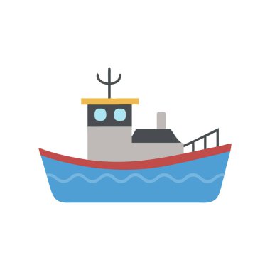 Gemi simgesi vektör illüstrasyonu