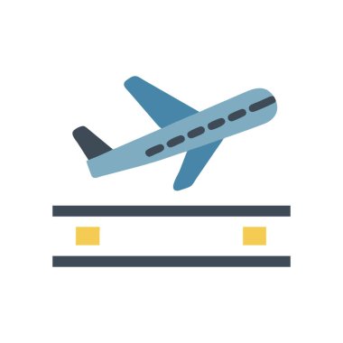 uçak ikonu vektör illüstrasyonu