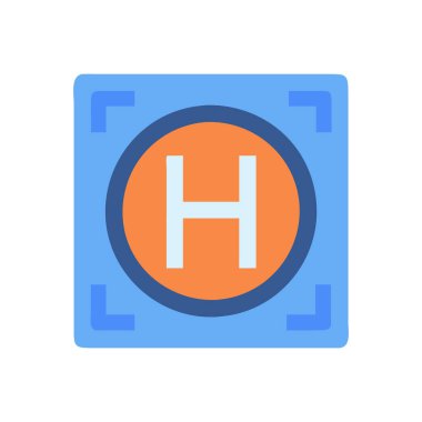 H harfi simgesinin vektör illüstrasyonu