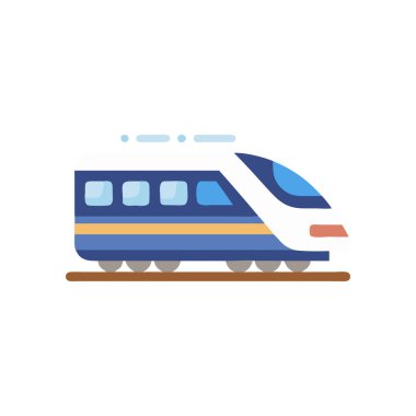 Tren yassı simgesi. Vektör çizim