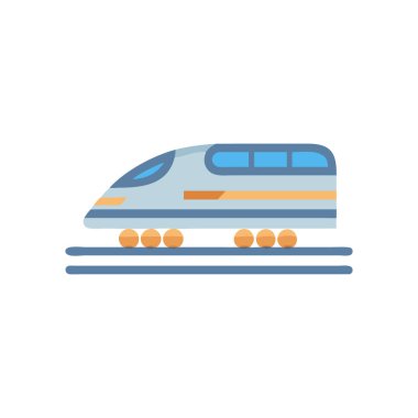 trenin düz simge vektör çizimi