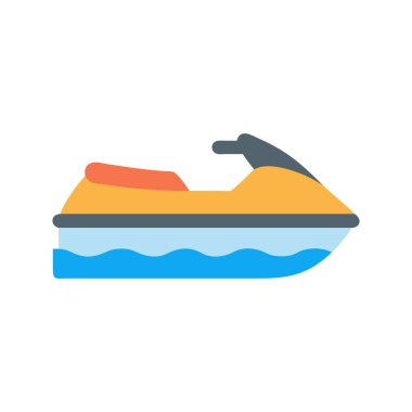 Tekne Düz Vektör Simgesi