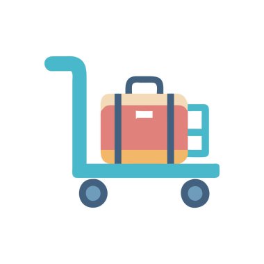 bagaj vektör çizimi beyaz arkaplanda izole edildi.