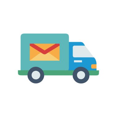 servis vektörü düz renk simgesi