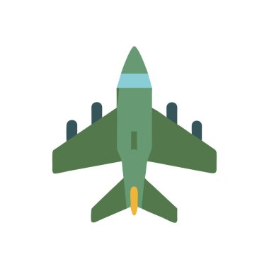 askeri uçak simgesi, düz tasarım biçimi