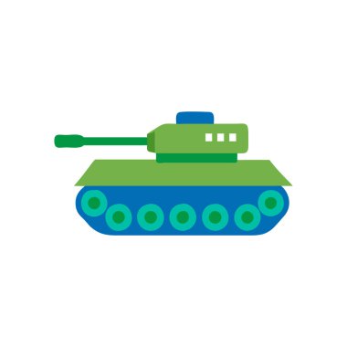 Tank ikonu. vektör illüstrasyonunun düz tasarımı