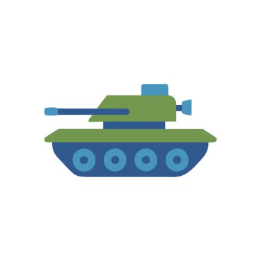 askeri tank renk vektörü simgesi