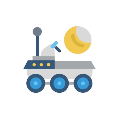 bir teleskopun düz simgesi