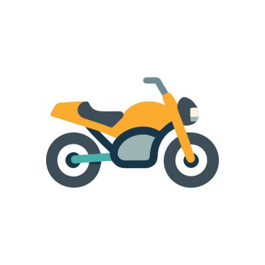 motosiklet yassı vektör tasarımı