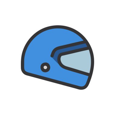 kask vektörü düz renk simgesi