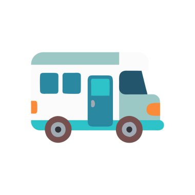 Van düz vektör simgesi