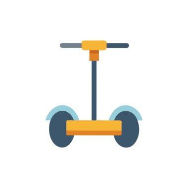 Scooter düz simgesi, vektör, illüstrasyon