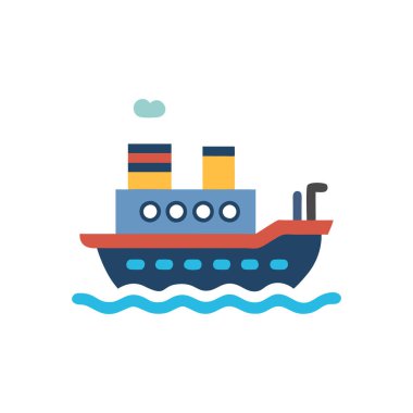 kargo gemisi vektör çizimi