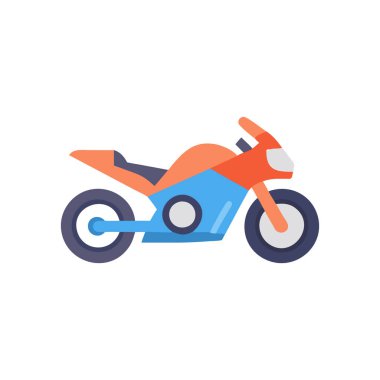 Motosiklet ikonu vektörü. izole edilmiş düz simge.