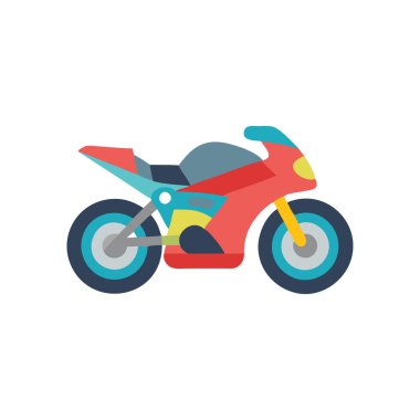 motosiklet simgesi vektör illüstrasyonu