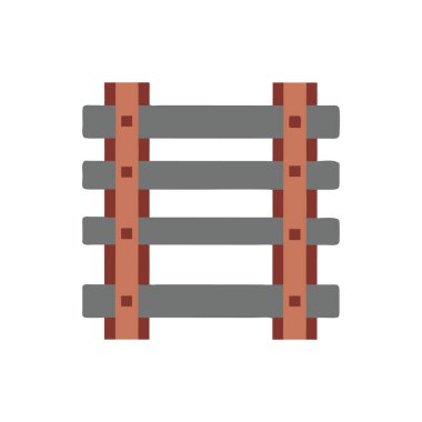 çit vektörü düz renk simgesi