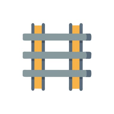 çit vektörü düz renk simgesi