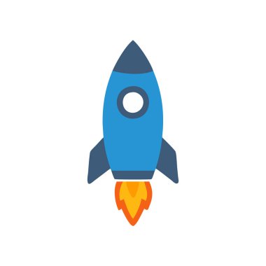 roket logosu vektör illüstrasyon grafik tasarımı