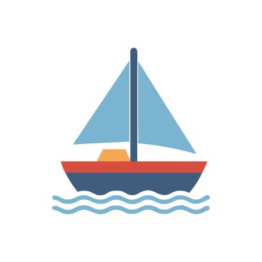 tekne ikonu vektör illüstrasyonu