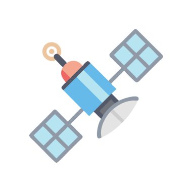 uydu anten simgesi düz izole vektör