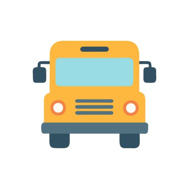 bus vektörü düz renk simgesi