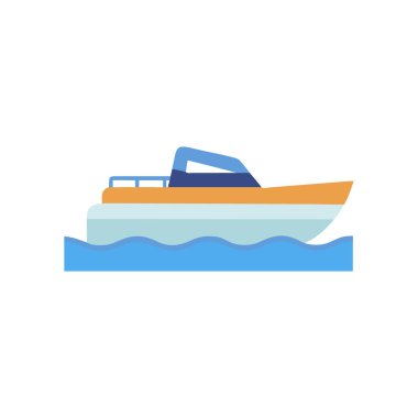 Beyaz arkaplanda tekne simgesi