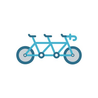 Bisiklet simgesi vektörü beyaz arkaplanda izole edildi, bisiklet işareti