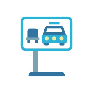 taksi simgesi vektör illüstrasyonu