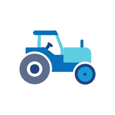 Çekici vektör ikonu. Traktör işareti. Beyaz arka planda izole edilmiş. traktör