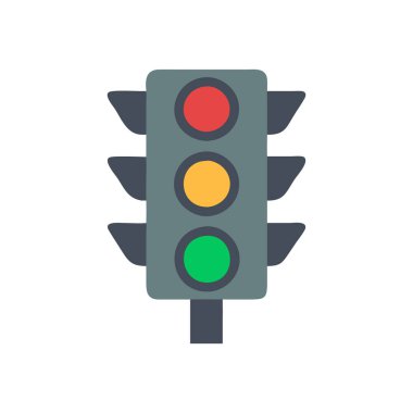 Trafik ışığı düz vektör simgesi