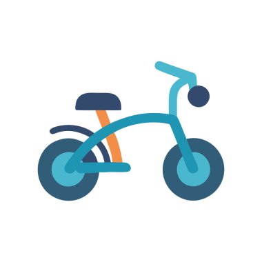 Bisiklet renkli vektör simgesi