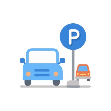 park simgesi vektör illüstrasyonu