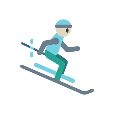 kayak adam simgesi vektör illüstrasyonu