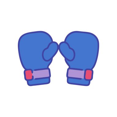 Boks eldivenleri ikon vektör çizimi tasarımı