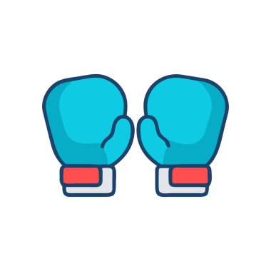 Boks eldiveni simgesi beyaz arkaplanda izole edildi