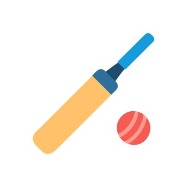 Kriket topu düz vektör dekoru