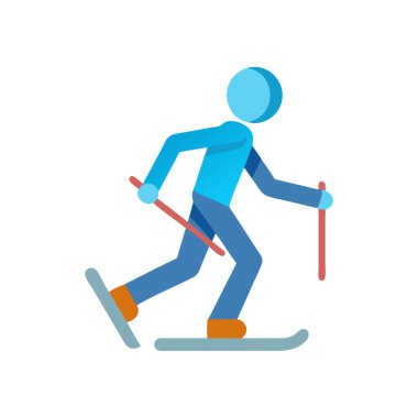 Düz hatlı kış etkinliği spor simgesi.