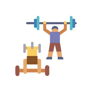 spor salonu simge vektör çizim