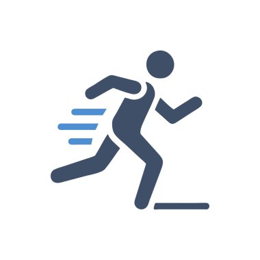 çalışan adam simgesi beyaz arkaplanda izole edildi