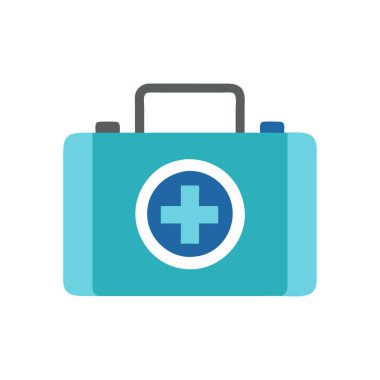 İlk yardım çantası simgesi, düz biçim
