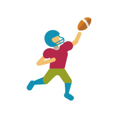 düz renk vektör futbol oyuncusu simgesi