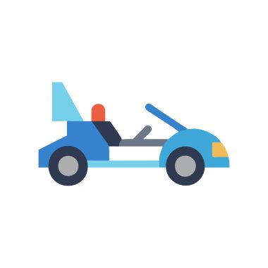 araba vektörü düz renk simgesi