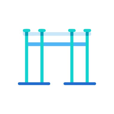 bariyer simgesi vektörü. İnce çizgi işareti. izole edilmiş sınır sembolü çizimi